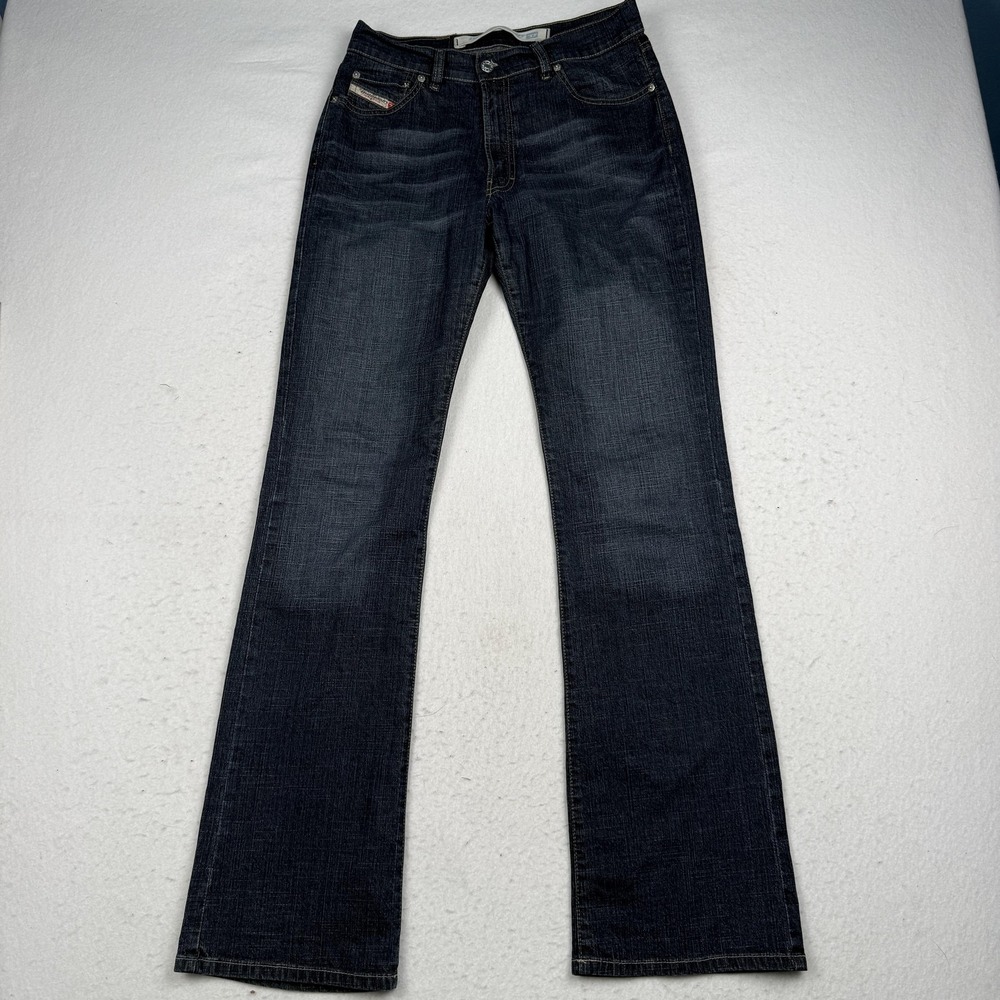 Vintage Diesel Fanker Jeans Mens 29x33 Dark Blue Bootcut Stretch Denim Italy